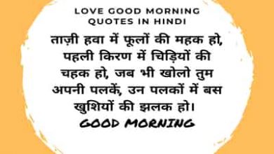 Photo of Love good morning quotes in hindi || लव मॉर्निंग